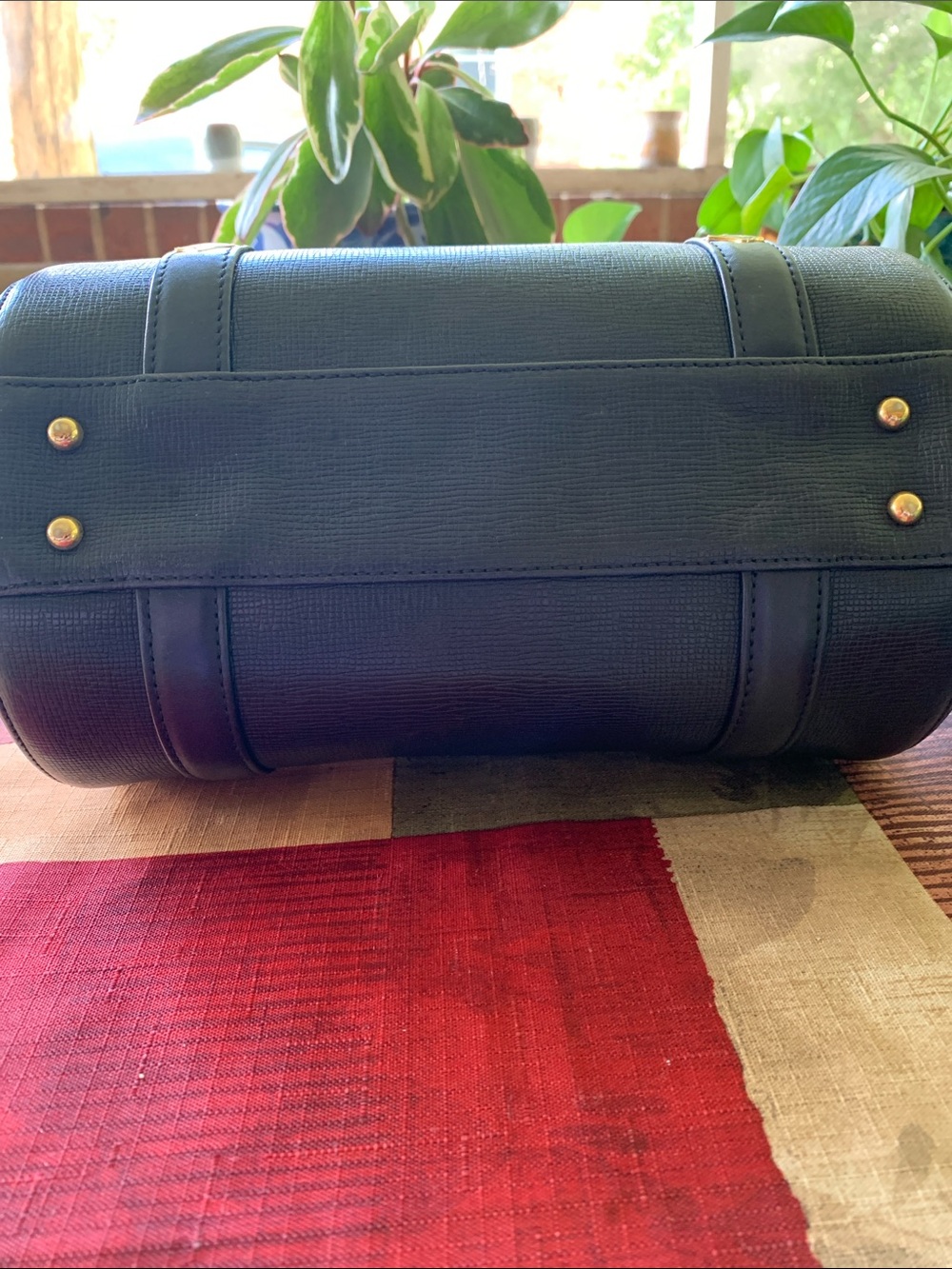 MCM Black Mini Barrel Satchel with Gold Hardware - Picture 6 of 11